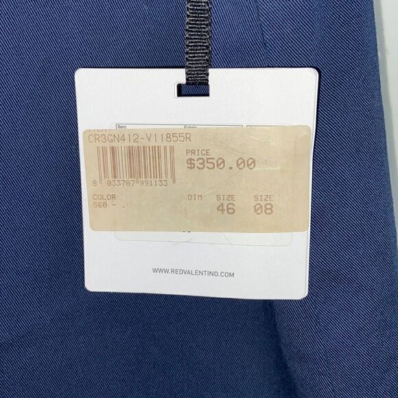 Red Valentino Skirt Midnight Blue Mini Ruffle Accent New With Tags Sz 8 - Picture 4 of 7